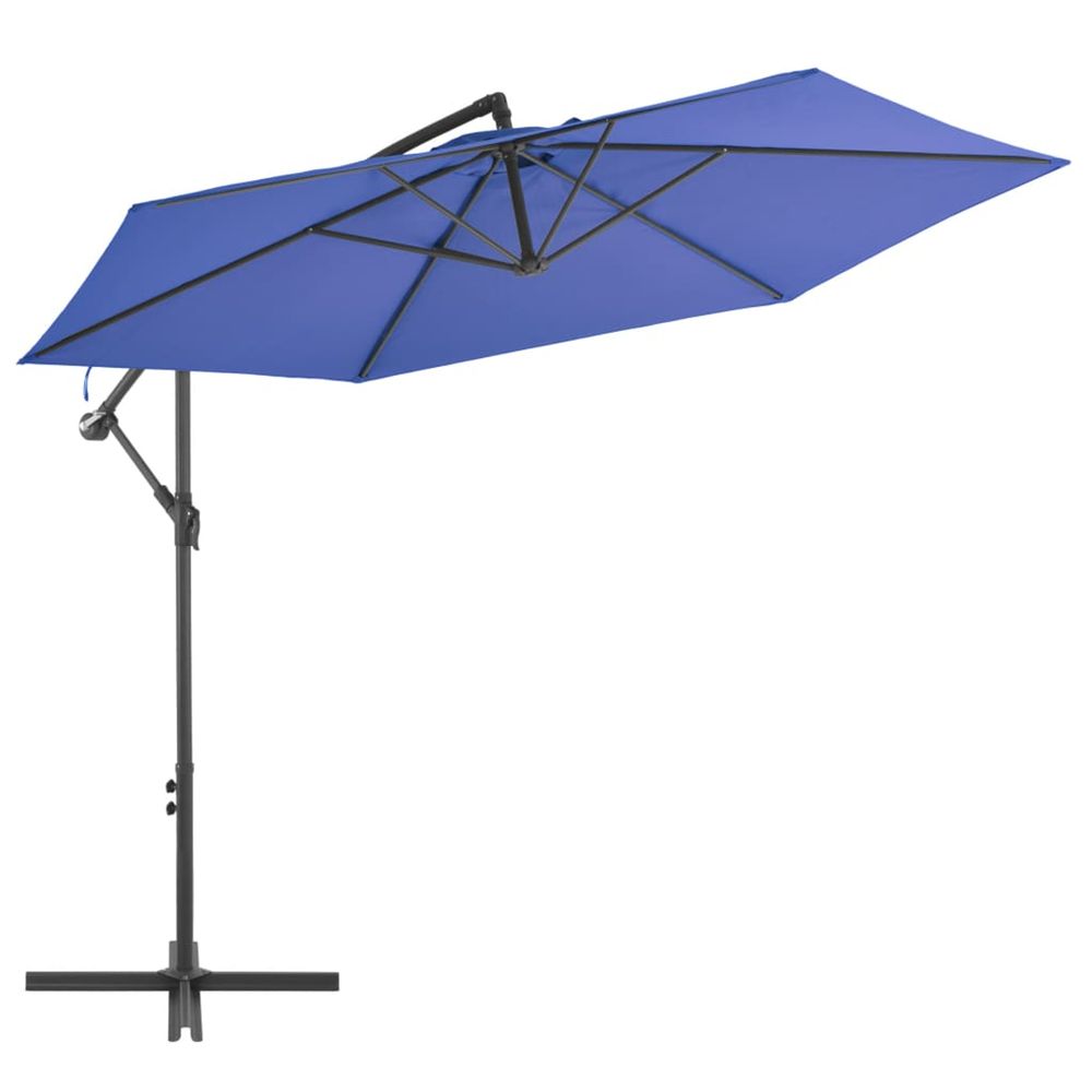 Parasol dÃ©portÃ© avec mÃ¢t en aluminium
