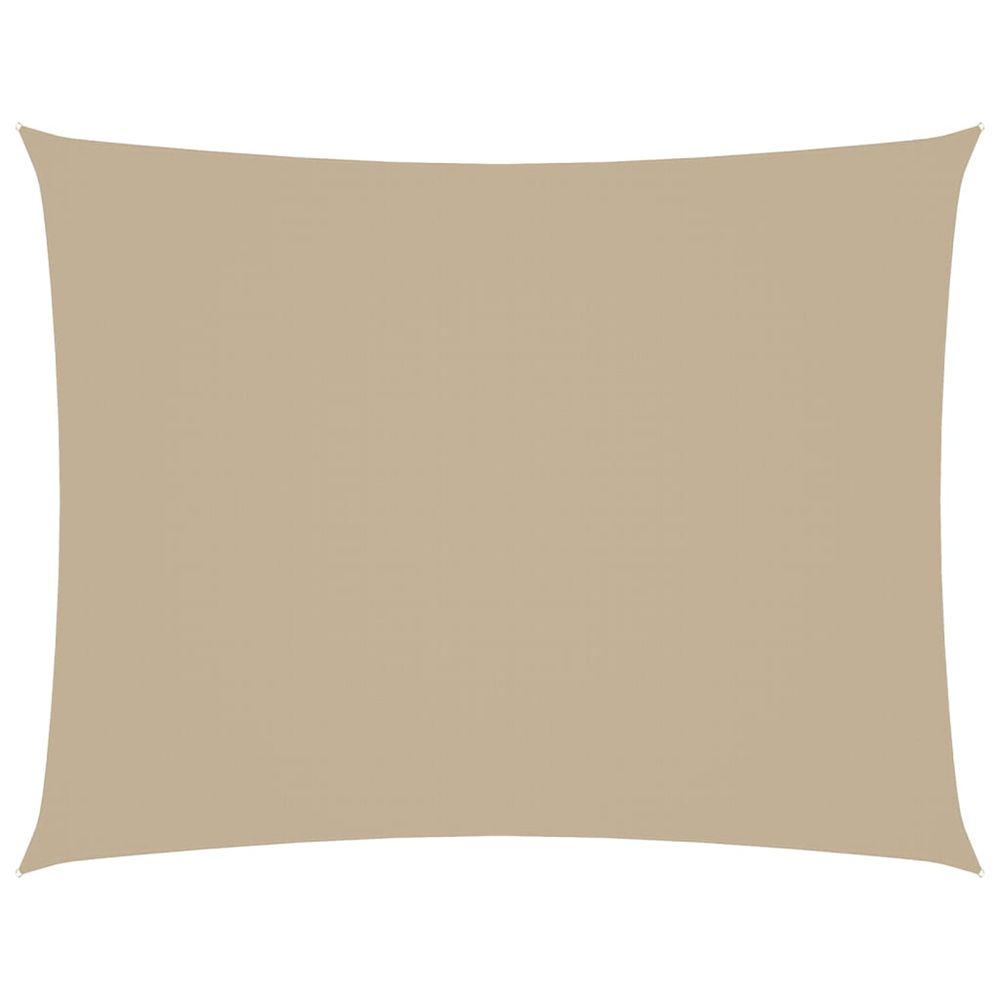 Voile de parasol tissu oxford rectangulaire 2,5x4 m beige