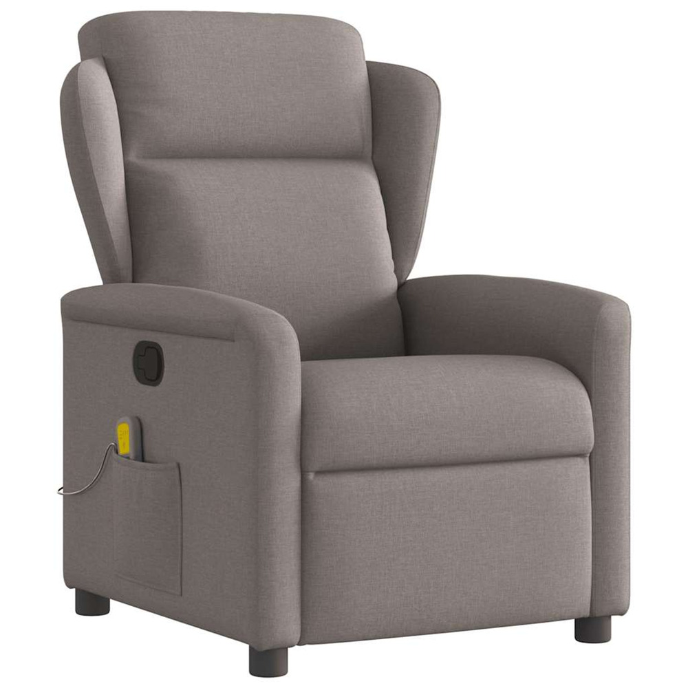 Fauteuil de massage inclinable taupe tissu
