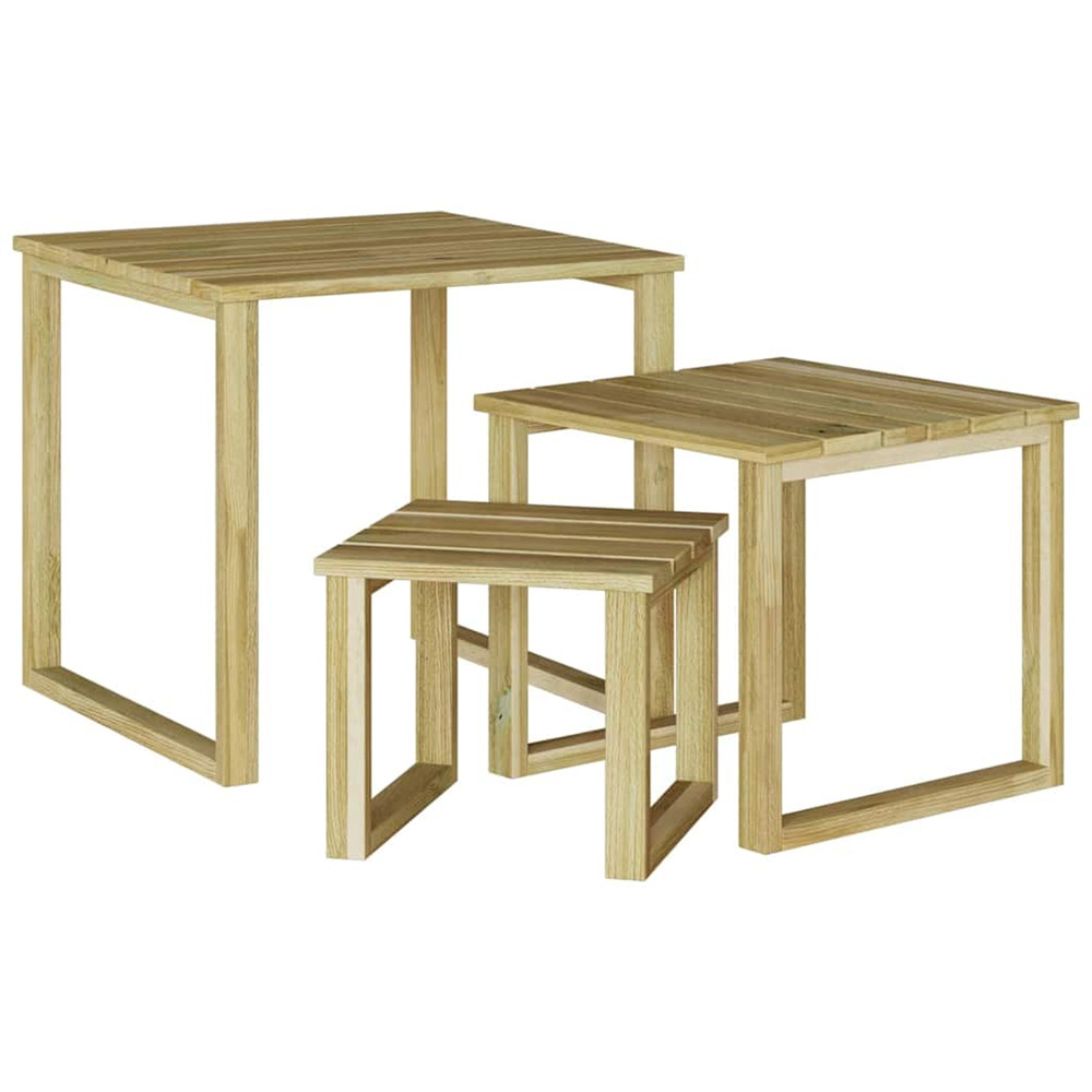 Table 3 pcs naturel pinède imprégnée