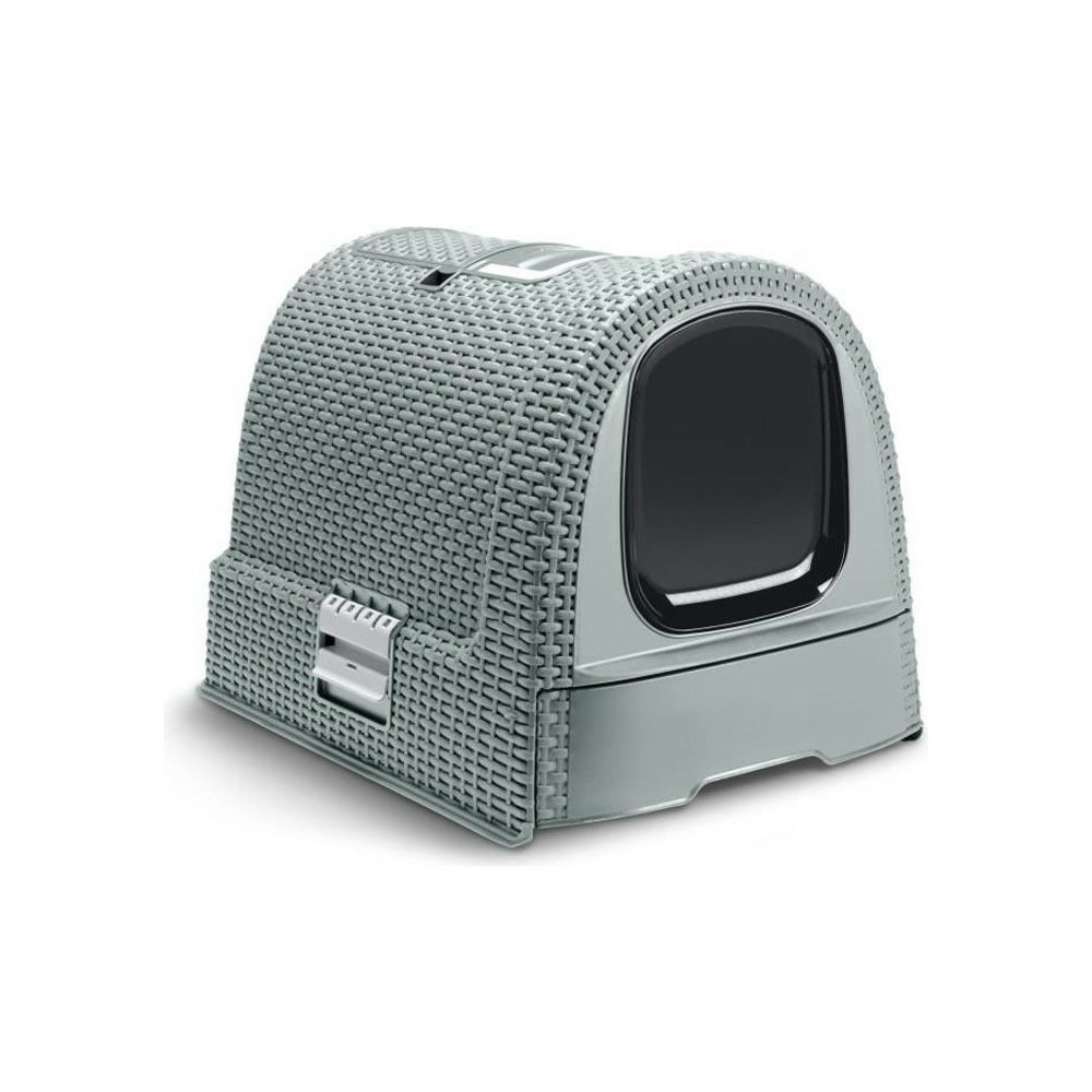 Curver bac a litiere pour chats - bleu gris - pour chat - 51 x 38,5 x 39,5 cm