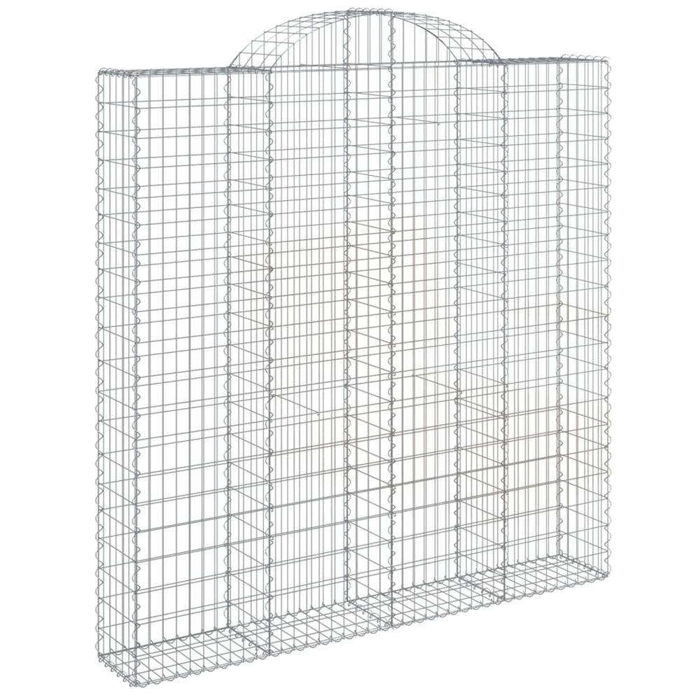 Panier de gabions arqué 200x30x200/220 cm fer galvanisé