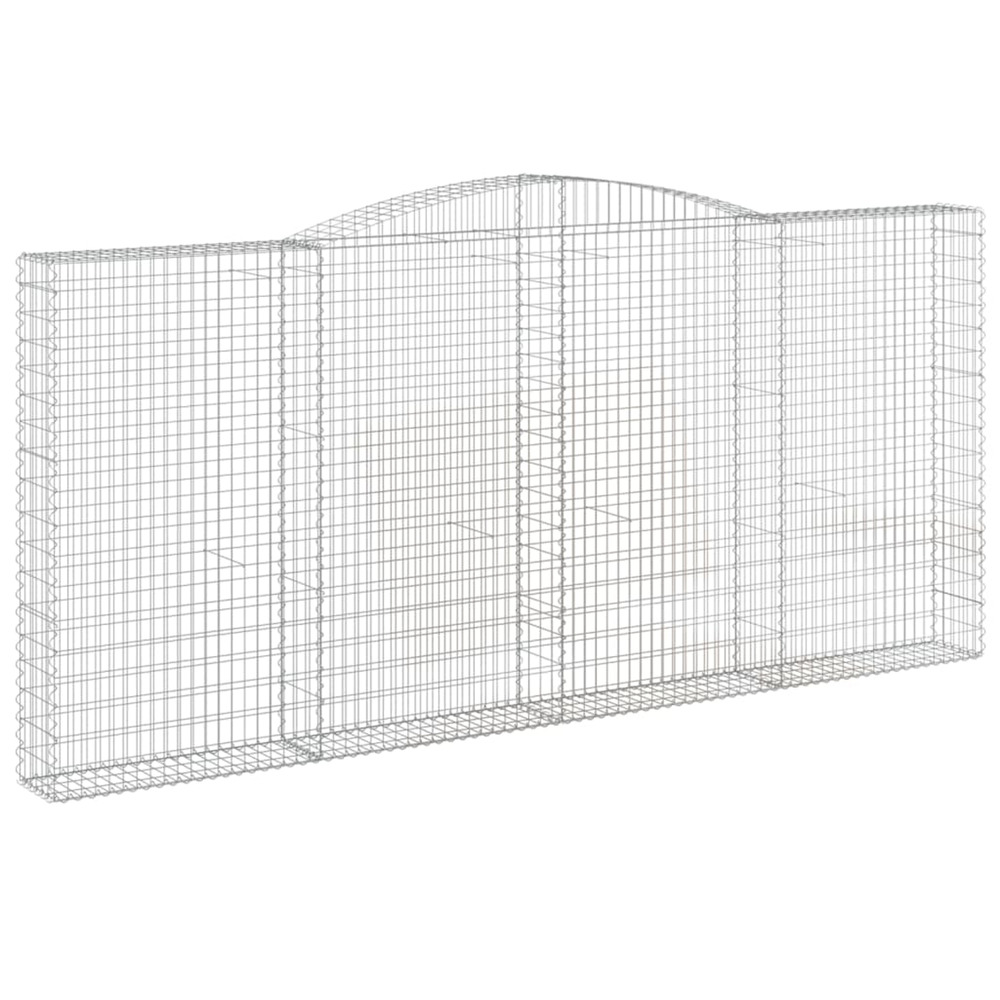 Panier de gabions arqué 400x30x180/200 cm fer galvanisé