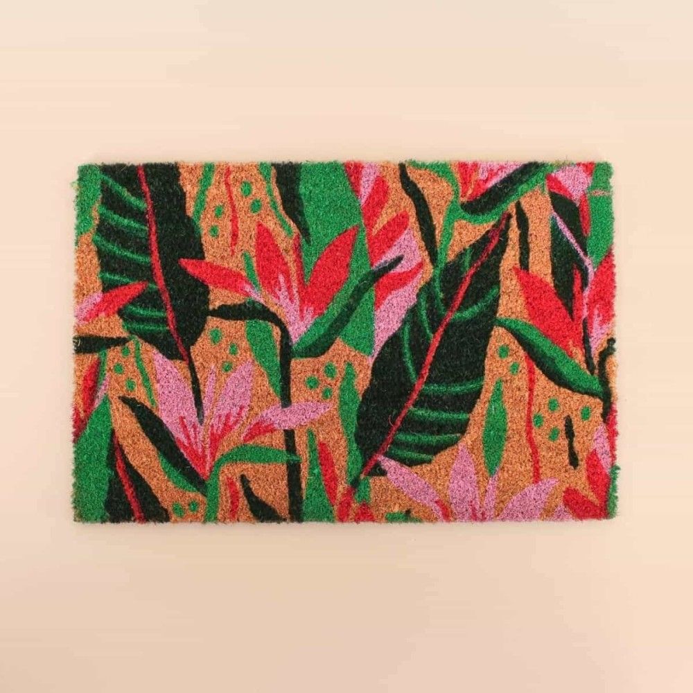 Paillasson fleurs tropicales 40x60cm