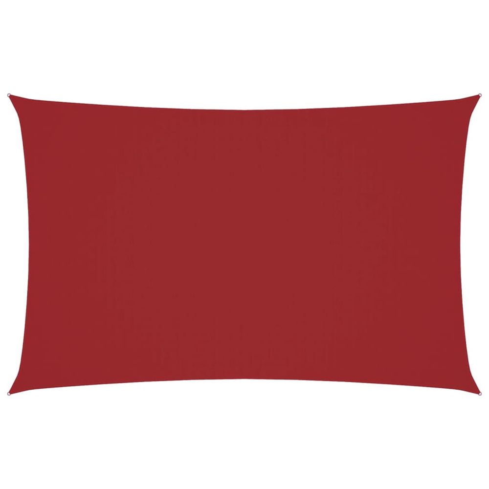 Voile de parasol tissu oxford rectangulaire 2,5x5 m rouge
