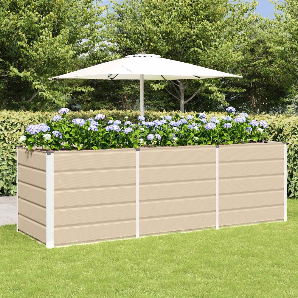 Très grand potager surélevé acier 240x80x75 cm pour jardin familial