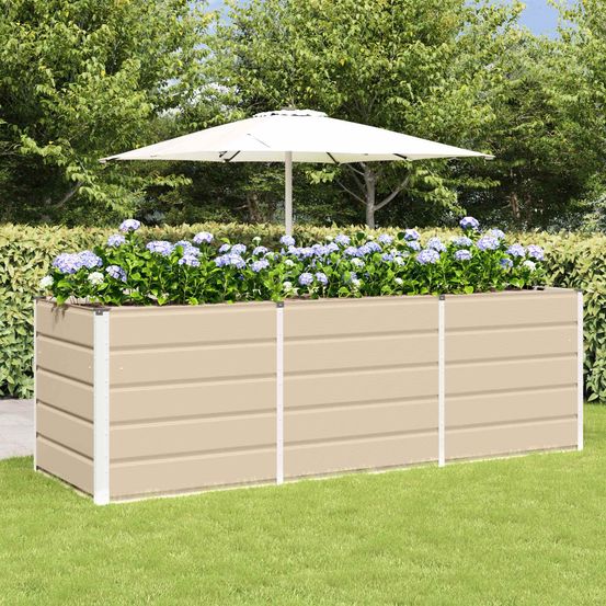 Très grand potager surélevé acier 240x80x75 cm pour jardin familial