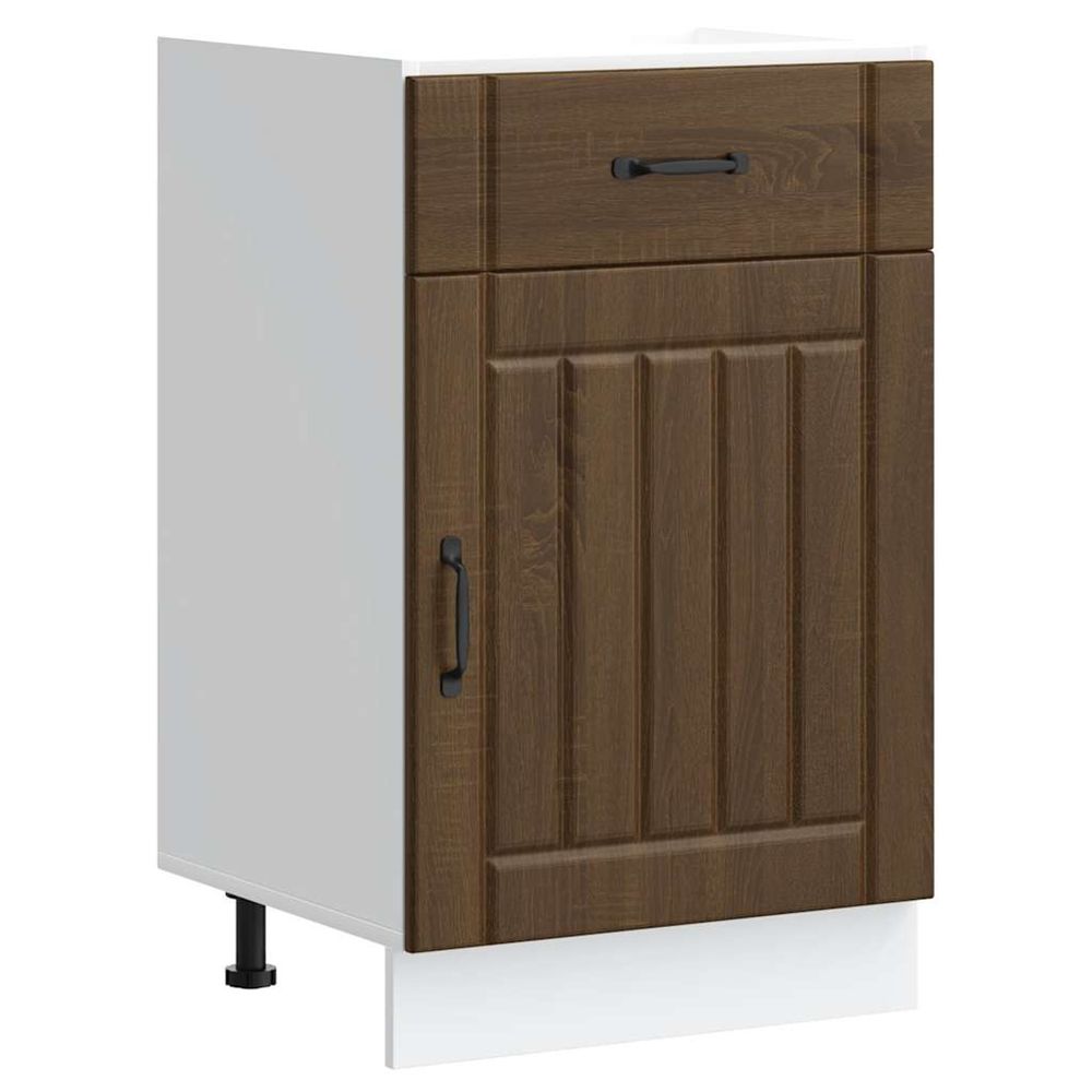 Armoire de cuisine lucca chêne marron bois ingénierie