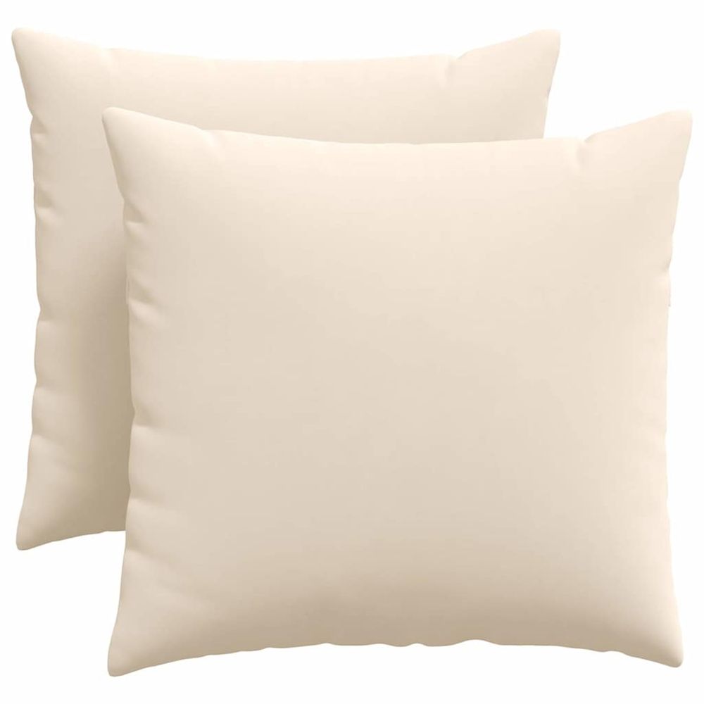 Coussins de canapé 2 pc tissu beige 50 x 50 cm