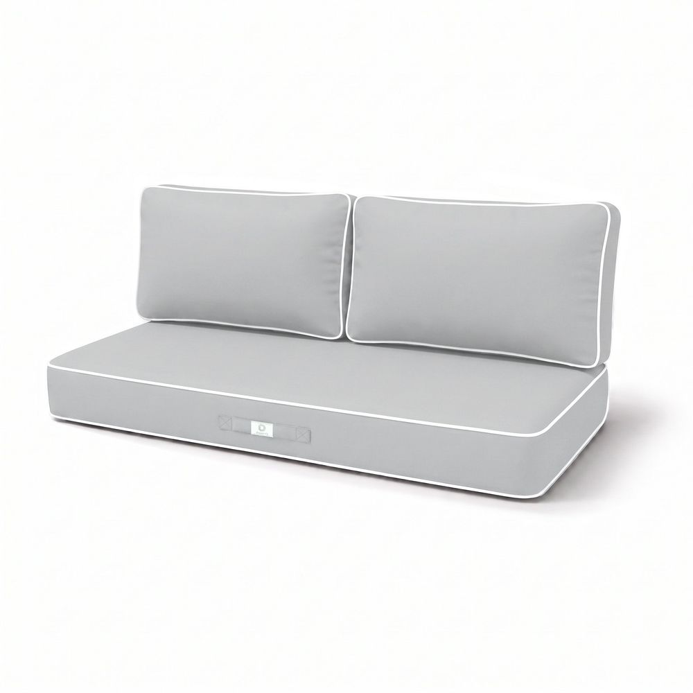 Coussins salon jardin premium déhoussable 120x60cm gris clair