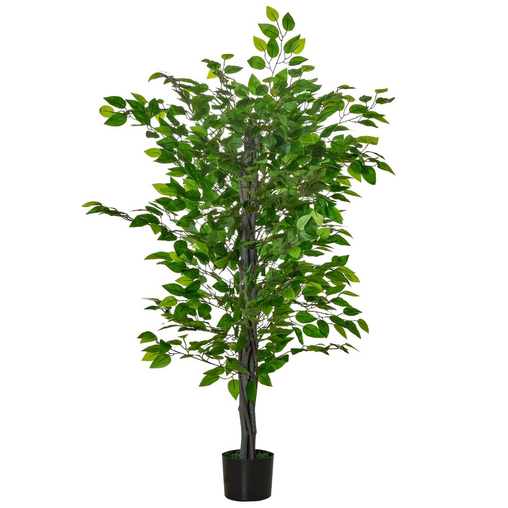 Ficus artificiel plastique décoration maison feuillage dense liane 135cm vert