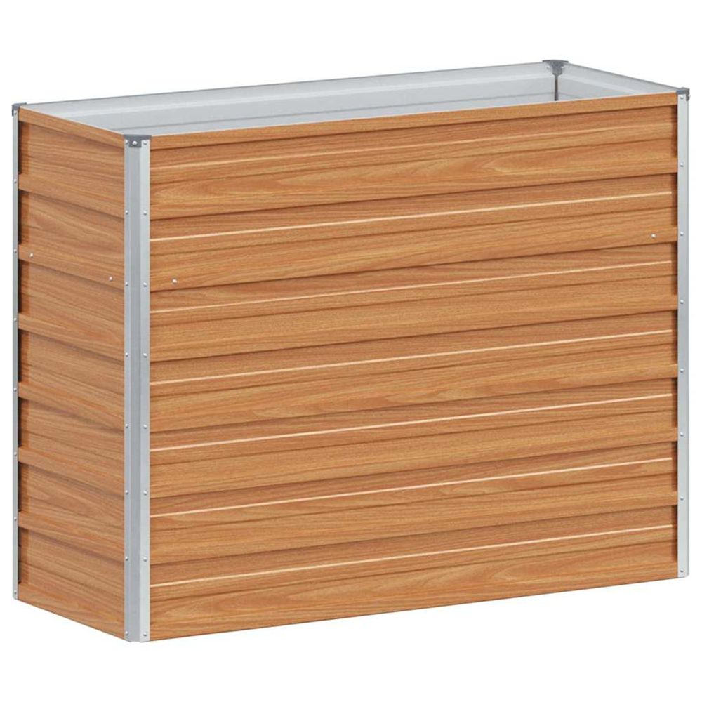 Jardinière d'extérieur surélevée marron clair 100 x 40 x 77 cm