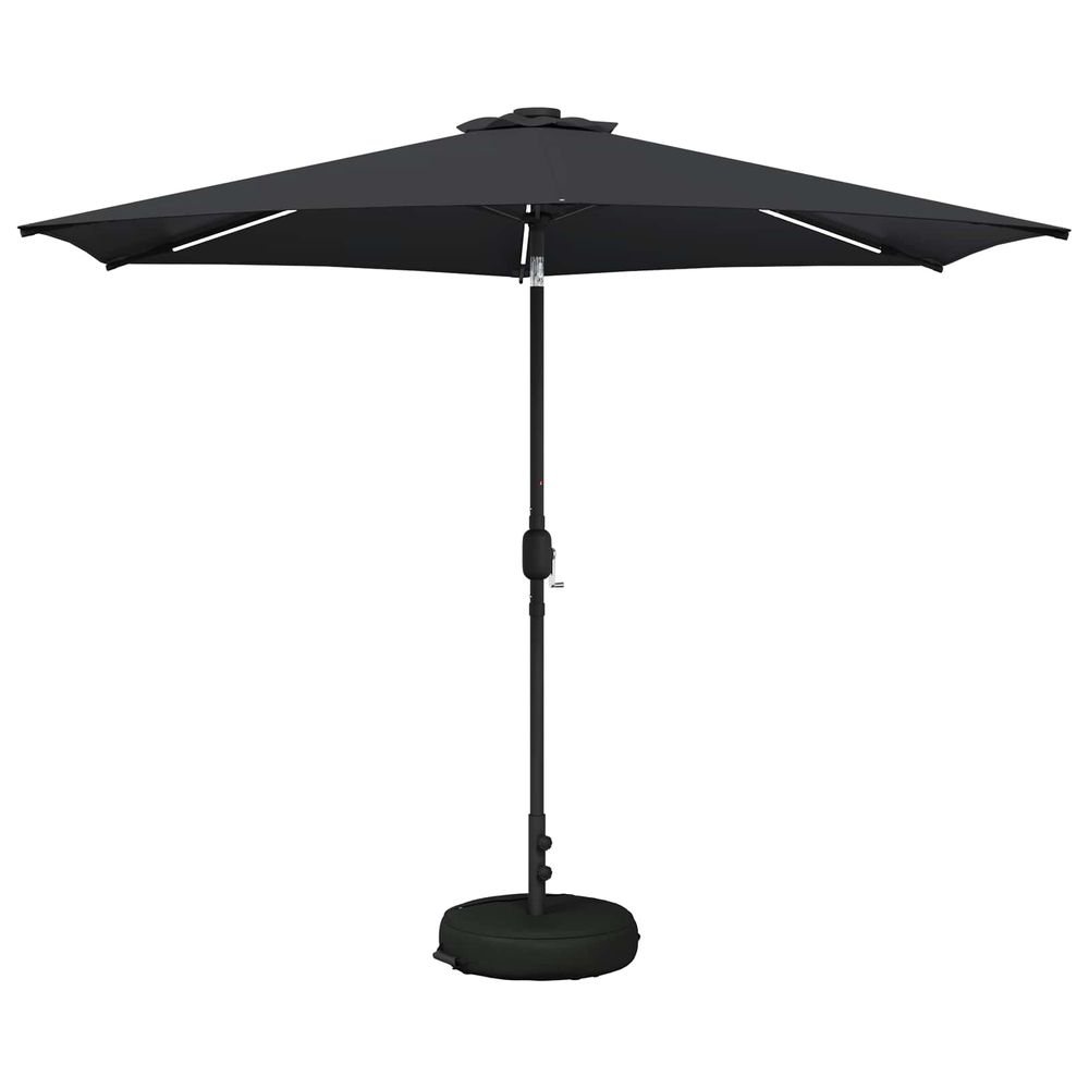 Parasol de jardin avec lumières led et base 300 x 300 cm