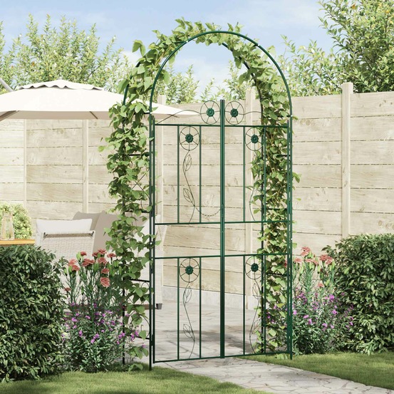 Arche de jardin uni vert 115 x 37 x 226 cm