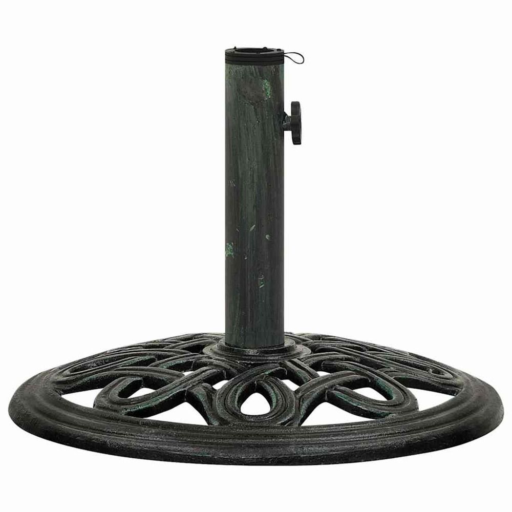 Socle de parasol vert 40x40x32 cm fonte