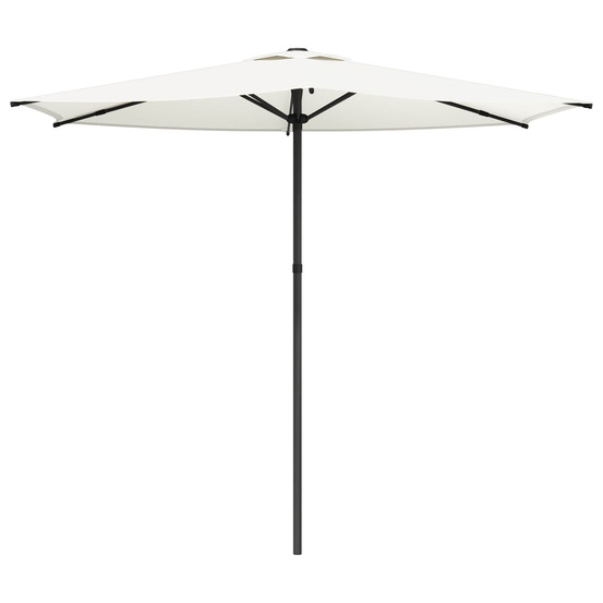 Parasol de jardin 270 x 270 cm polyester rectangulaire crème