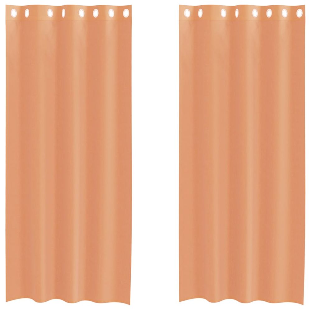 Rideaux en voile avec œillets 2 pcs terre cuite
