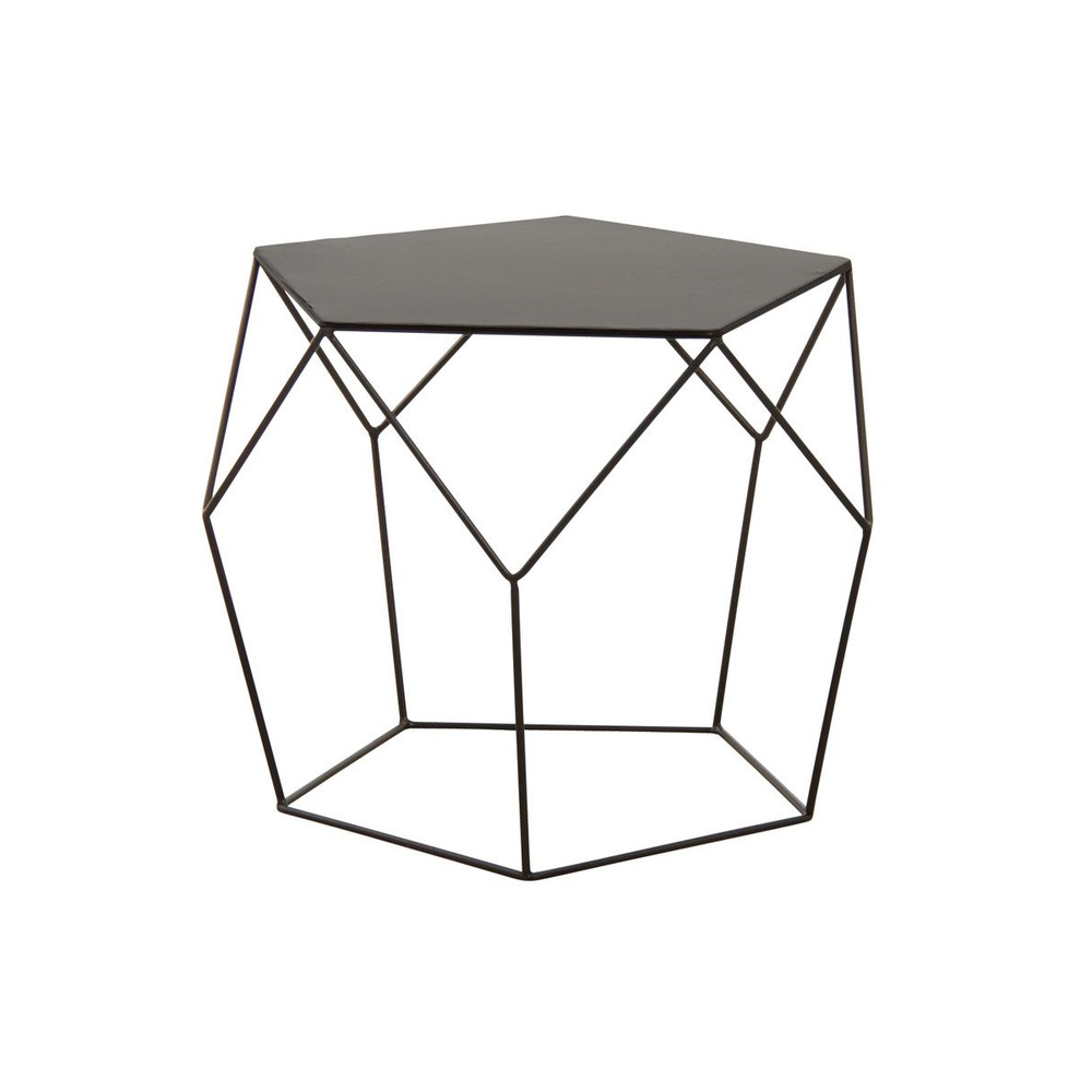 Table basse design en métal noir