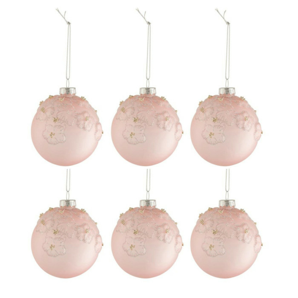 Lot de 6 boules de noël 