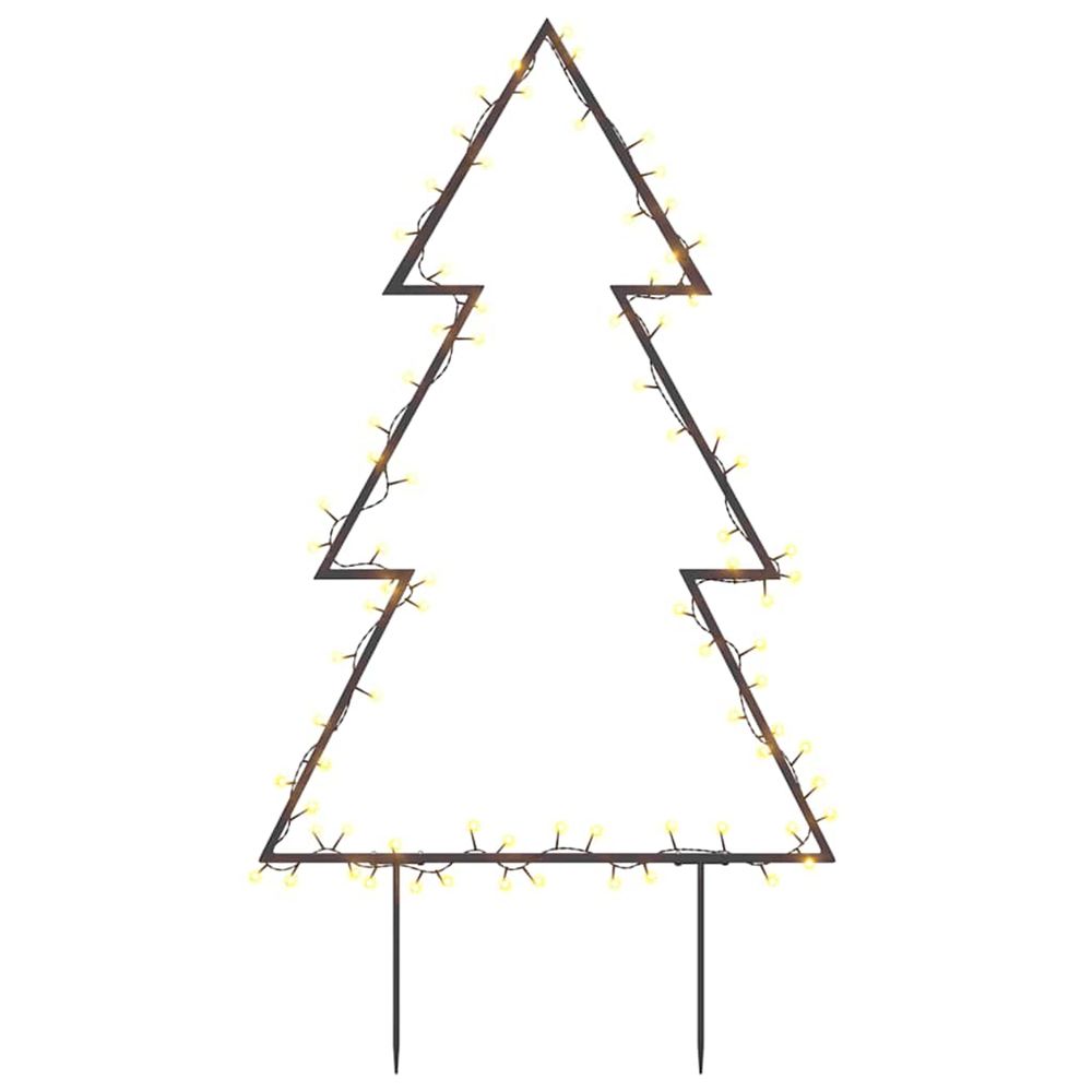 Décoration lumineuse arbre de noël avec piquets 80 led 60 cm