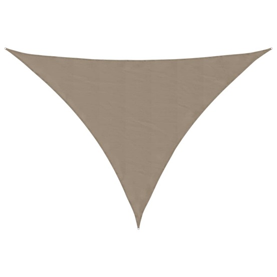 Voile de parasol tissu oxford triangulaire 5x6x6 m taupe