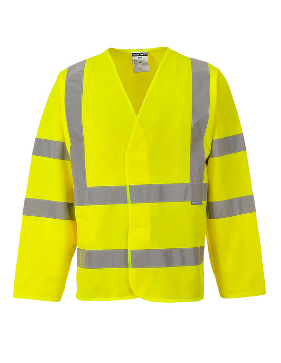 Gilet 2 bandes & baudrier manches longues couleur : jaune taille xx/3x - portwest