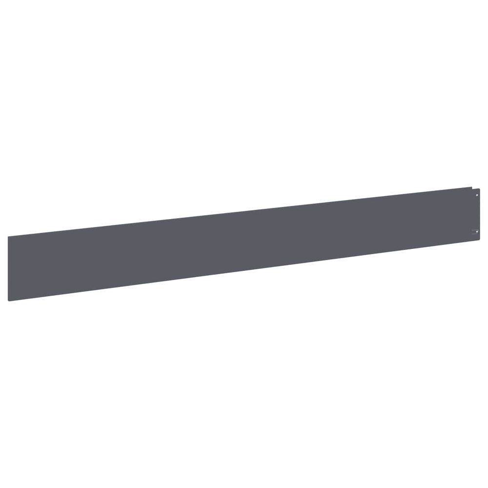 Bordure de pelouse 10 pc 100 x 12 cm acier anthracite