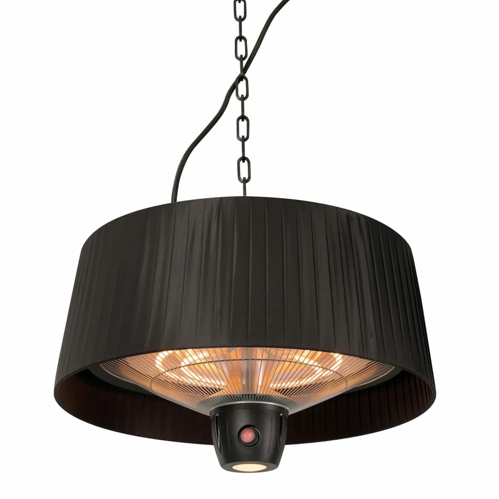 Chauffage suspendu artix compact 1500w halogène noir artix c-hb