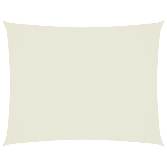 Voile de parasol tissu oxford rectangulaire 3x4 m crème