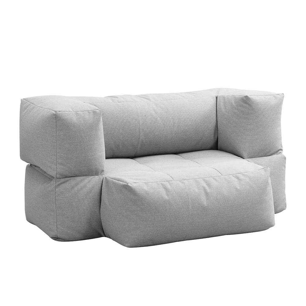 Home deluxe pouf d'extérieur heaven - gris clair - 76 x 152 x 100 cm | canapé de jardin, salon d'extérieur, ensemble de sièges,