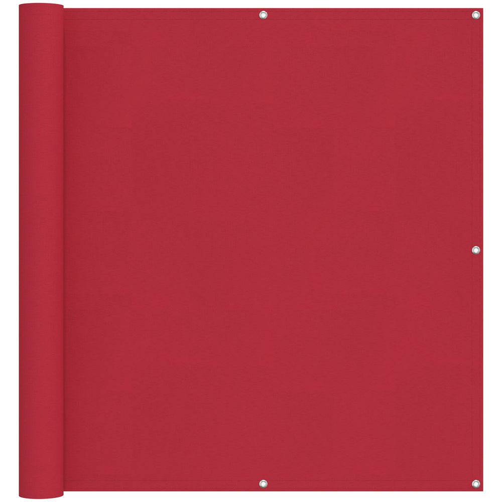 Écran de balcon rectangulaire 110 x 400 cm tissu oxford rouge