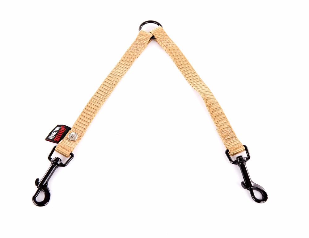 Martin sellier - accouple de laisse pour chiens en nylon martin sellier - collection nylon uni - avec mousqueton carabine