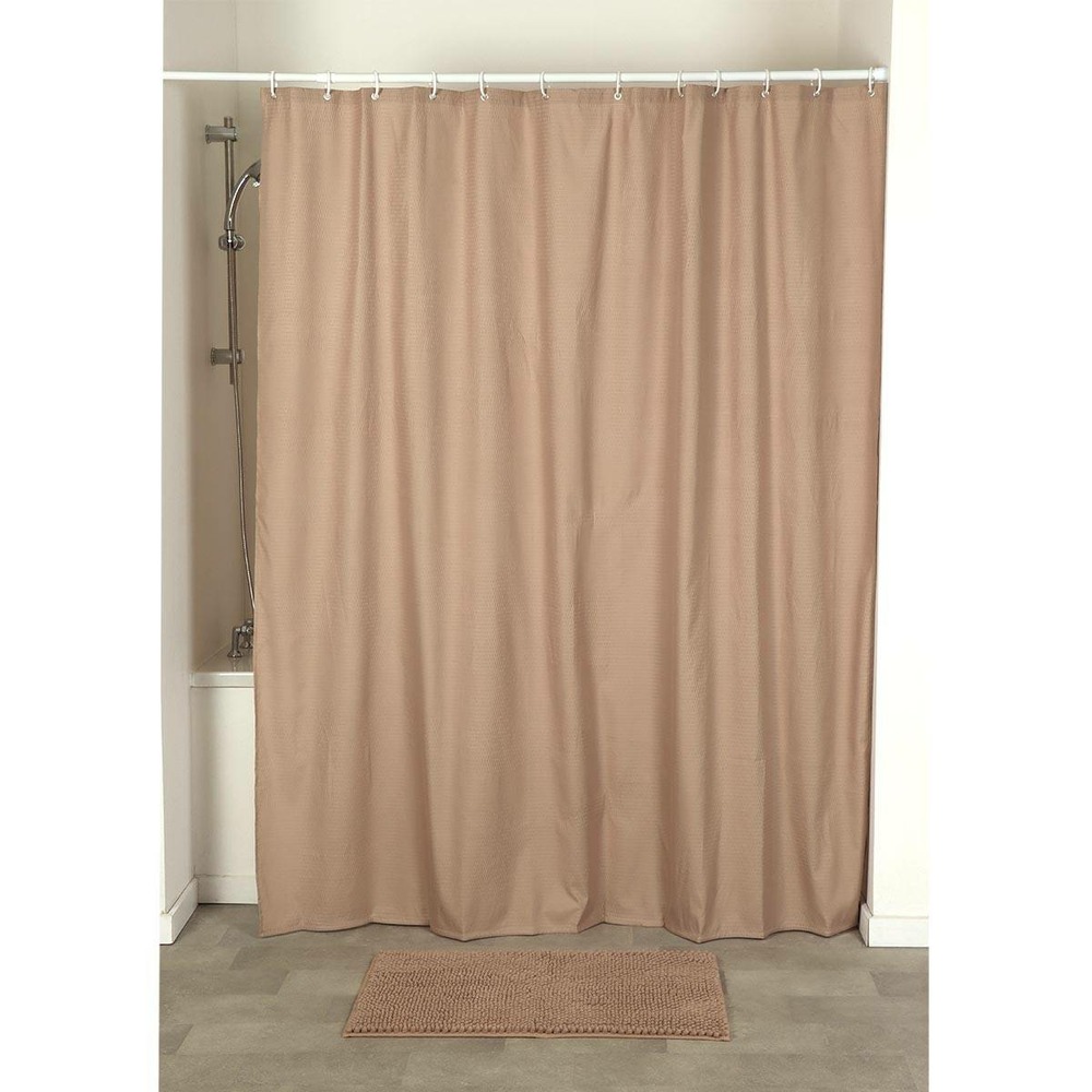 Rideau de douche microfibre 180x200cm - cappuccino