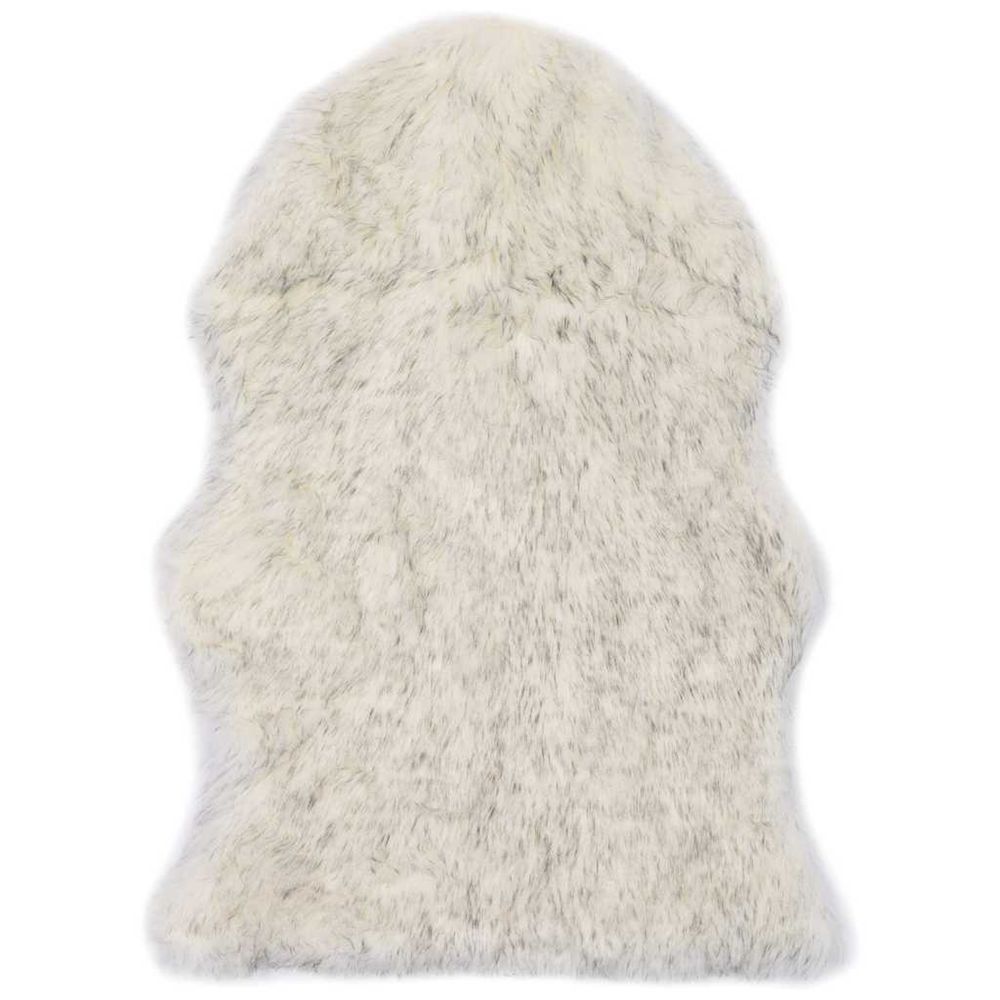 Tapis 60x90cm Peau de mouton MÃ©lange de gris
