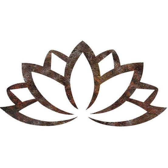 Décoration murale en métal nature fleur de lotus 2