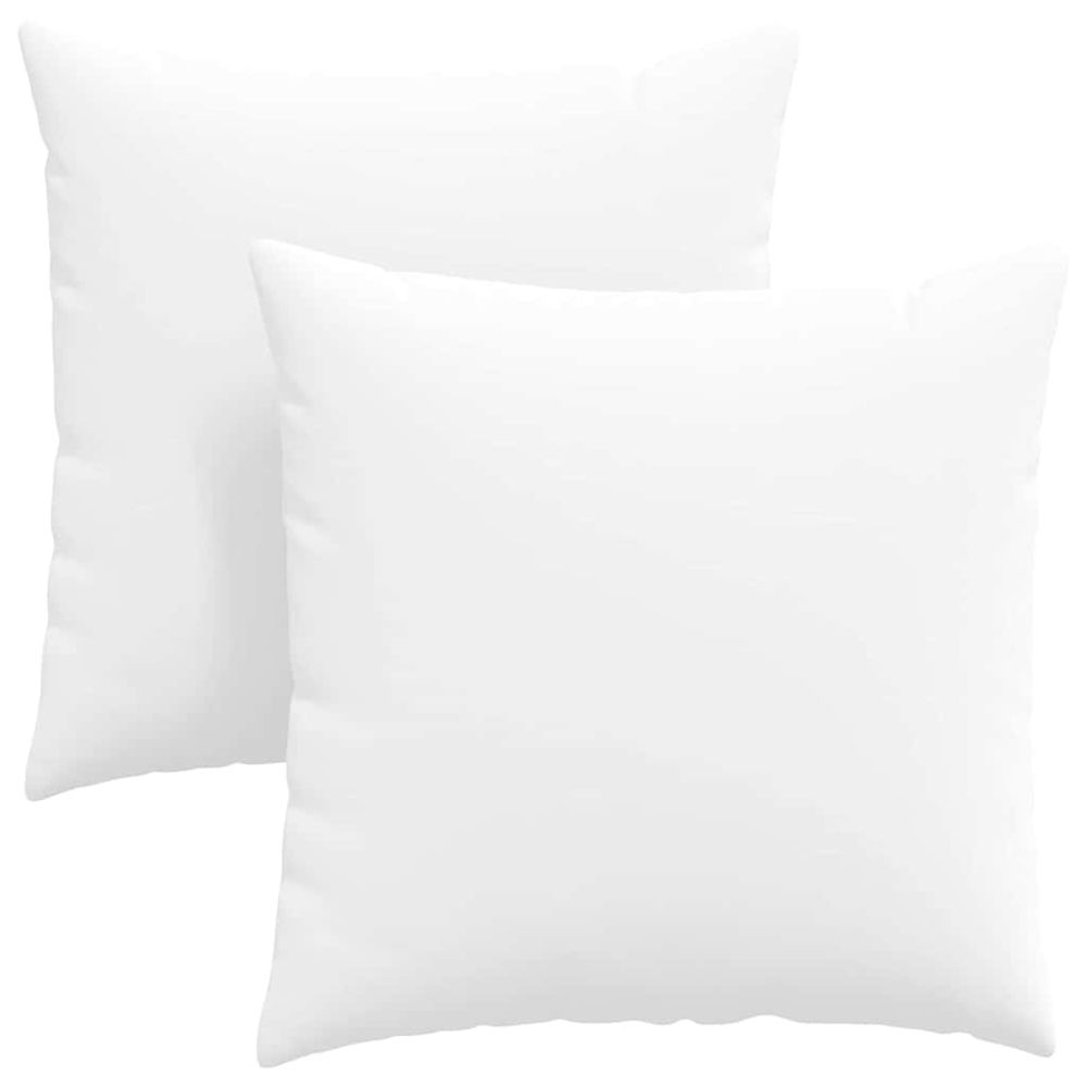 Coussins de canapé 2 pc tissu blanc 80 x 80 cm