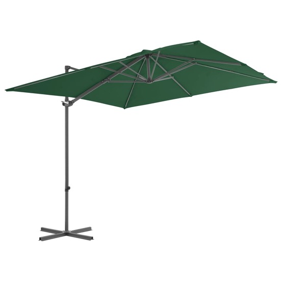 Parasol de jardin avec base portable vert