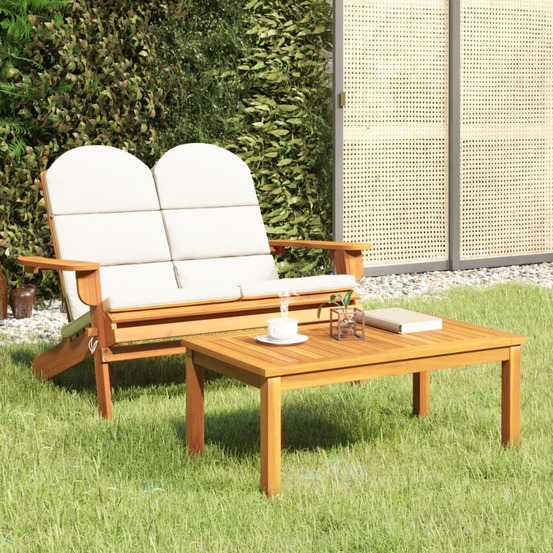 Ensemble de salon de jardin adirondack 2 pcs bois acacia solide