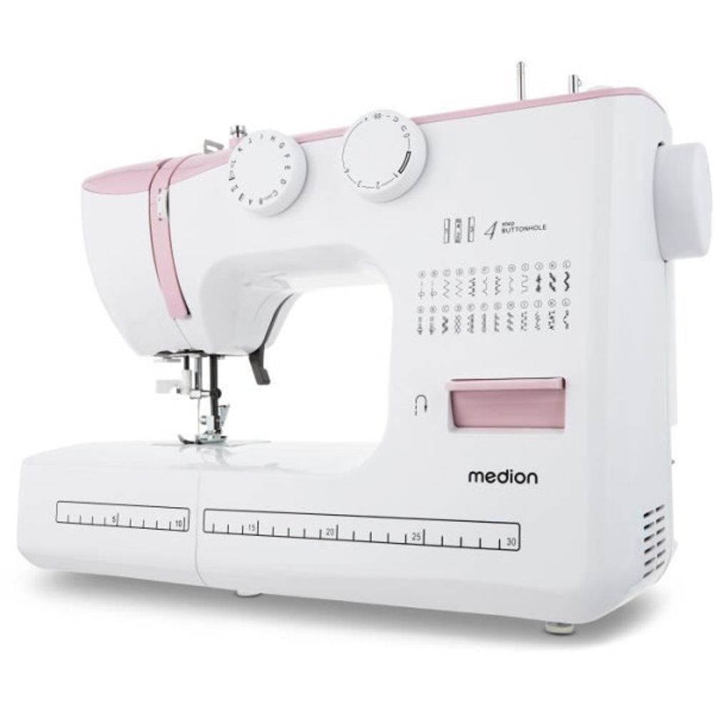 Machine a coudre machine a coudre - - sm 60 - 62w - 24 points + points doubles - 700 tr/min - led - rose