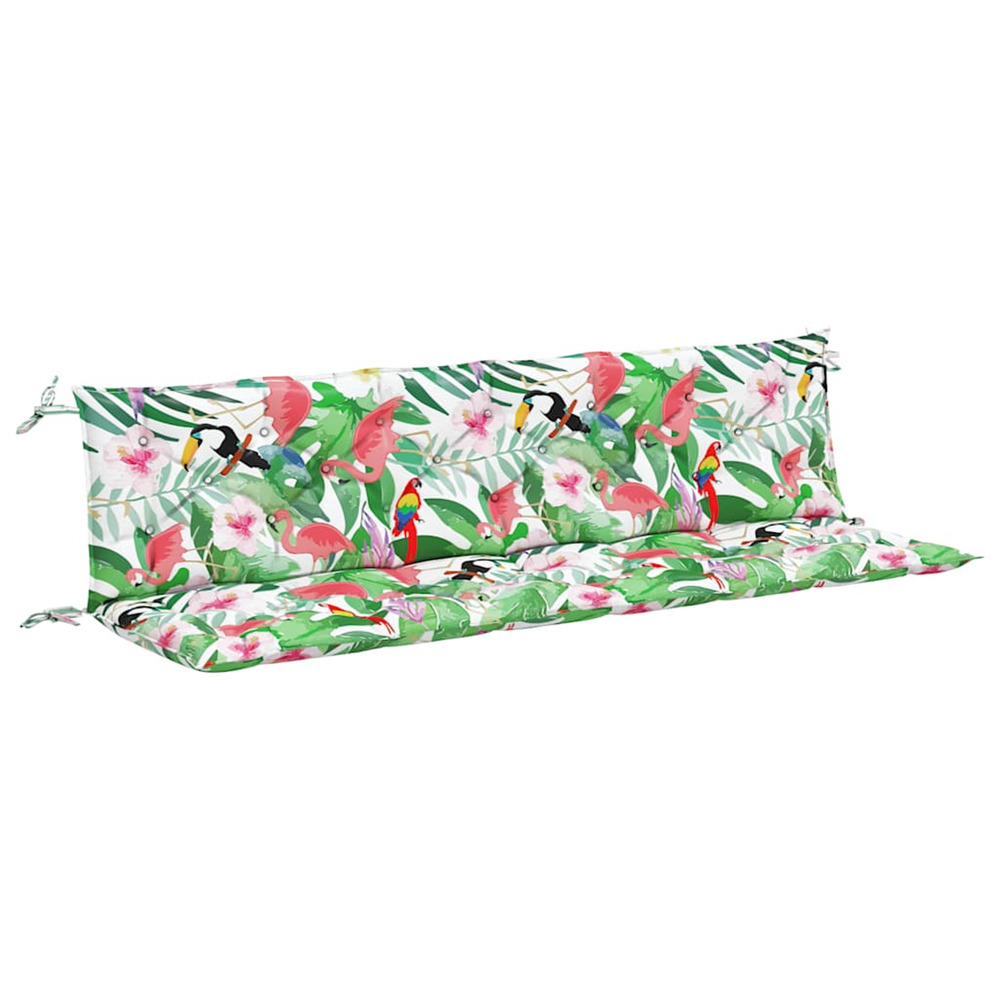 Coussins de banc de jardin lot de 2 multicolore 200x50x7 cm
