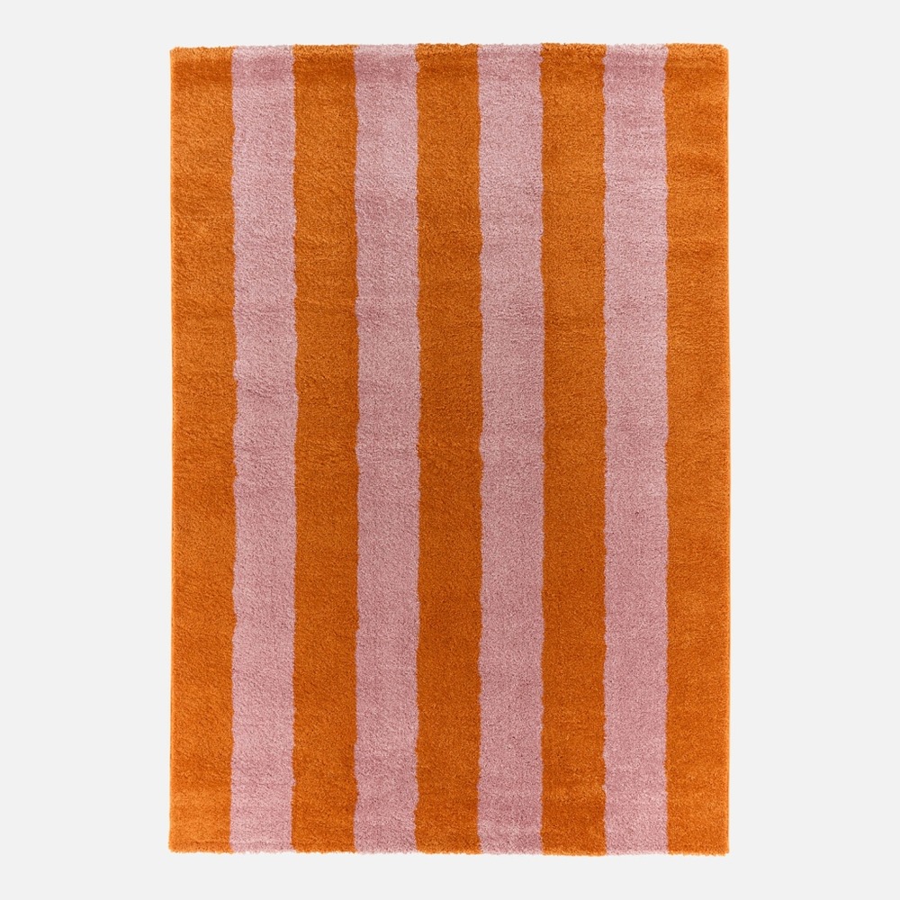 Tapis intérieur rayures orange et rose - pablo
