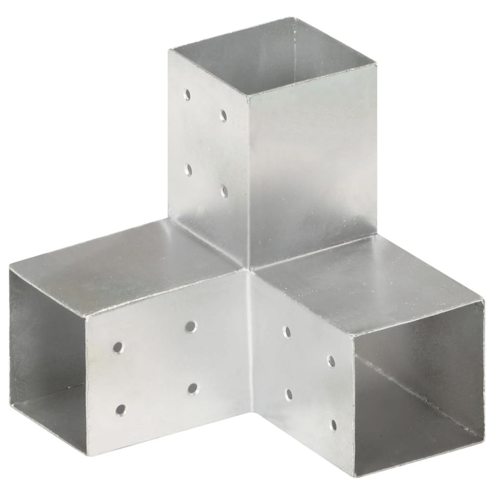 Connecteur de poteau forme en y métal galvanisé 81x81 mm