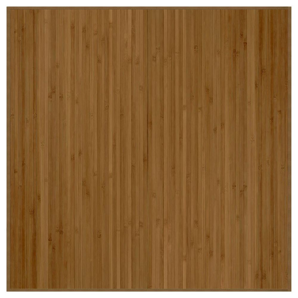 Tapis carré marron 100x100 cm bambou