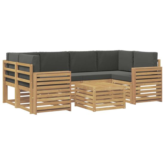Ensemble de canapés d'extérieur 7 pc blanc et anthracite