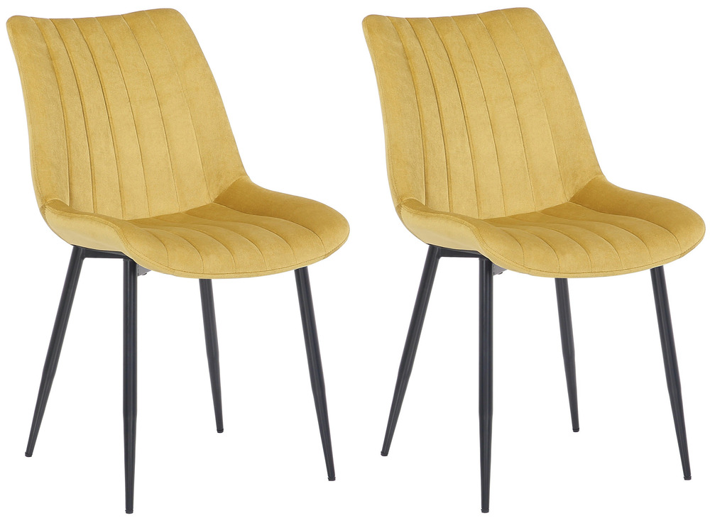 Lot de 2 chaises rahden en velours