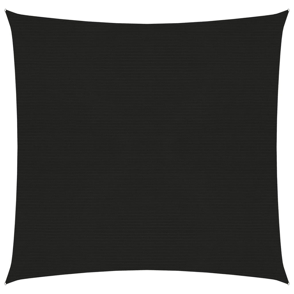 Voile toile d'ombrage parasol 160 g/m² pehd 2,5 x 2,5 m noir