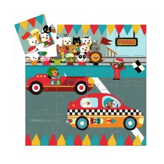 Dj07273 puzzle 16 pcs silhouette le bolide