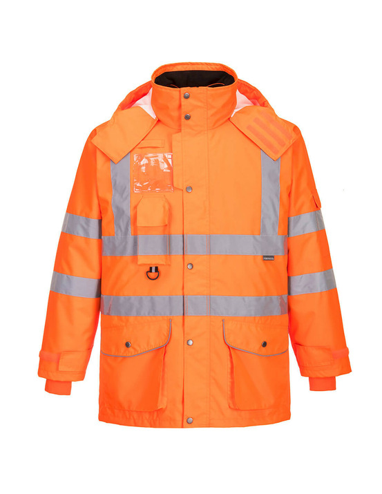 Parka traffic hv 7-en-1 ris couleur : orange taille xxxl - portwest