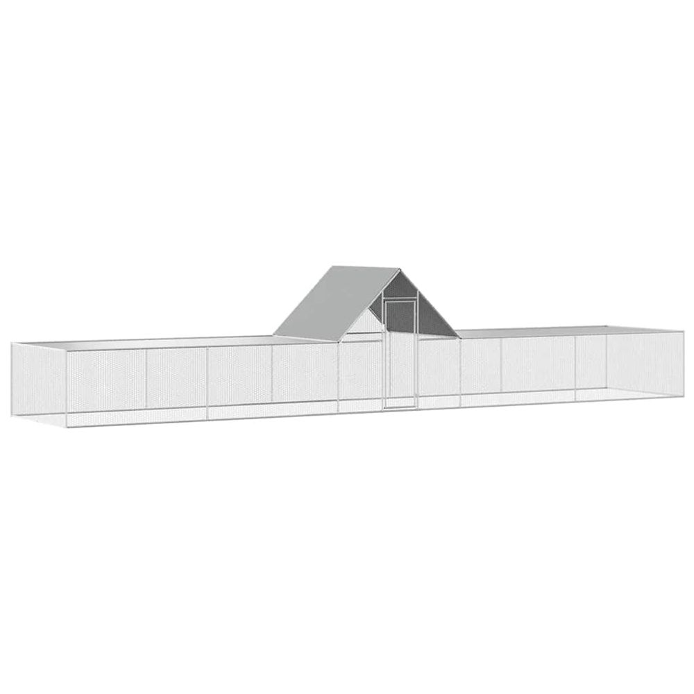 Poulailler 10 x 2 x 2 m Acier galvanisÃ©