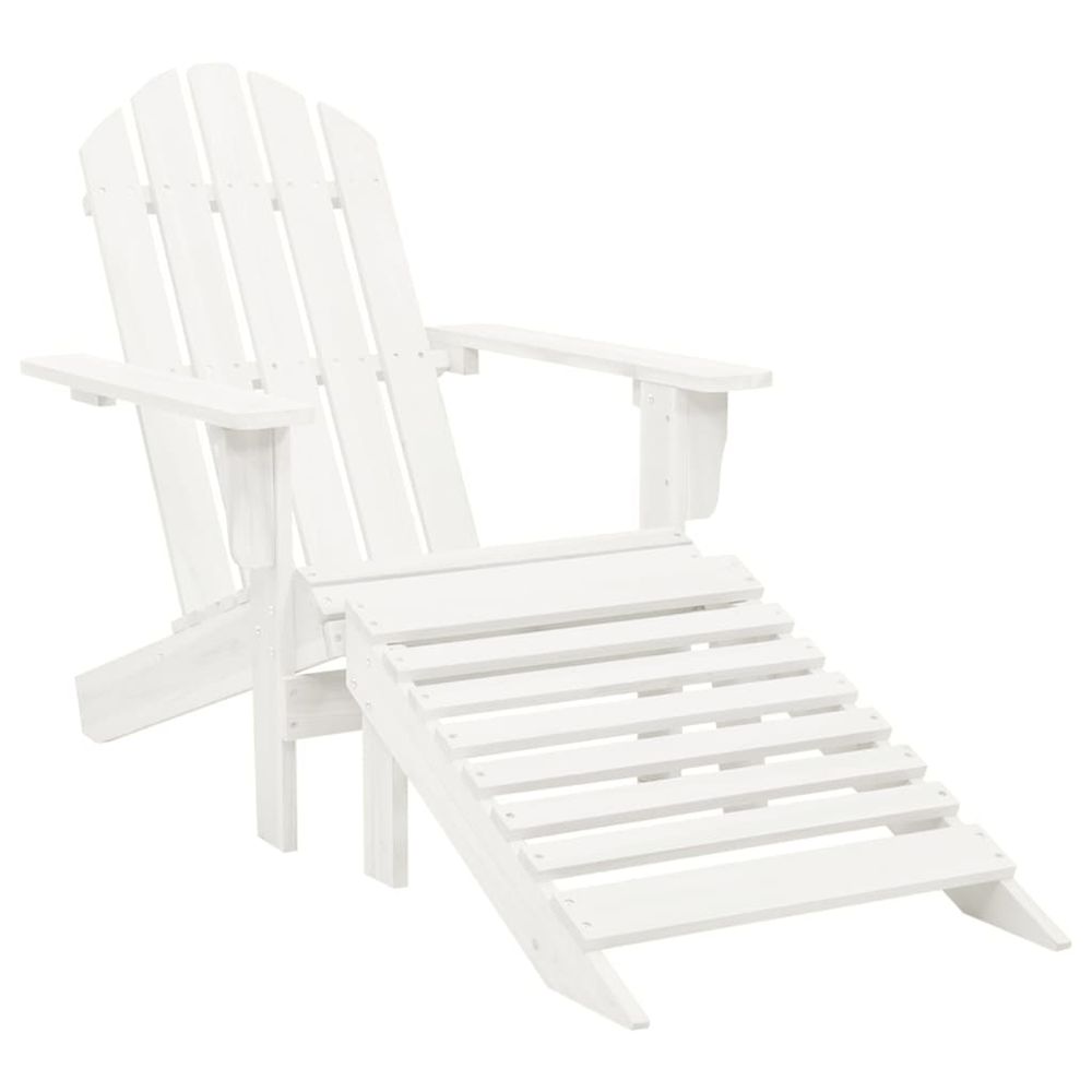 CHAISE DE JARDIN AVEC POUF BOI-(868693)